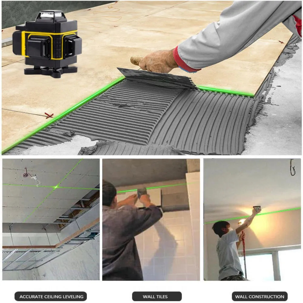 Laser Level, 360° Horizontal & Vertical Cross, Auto Self-Leveling