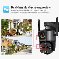 Camera IP Wifi, 16MP, 8K, Zoom 20X, de exterior, camera de securitate wireless, PTZ, casa inteligenta, CCTV, camere de supraveghere.