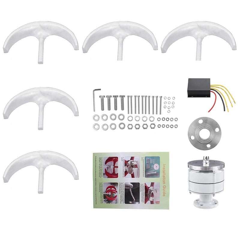 Vertikal Vindturbingenerator, 1000w Effektutgång, Fri Energi Generering