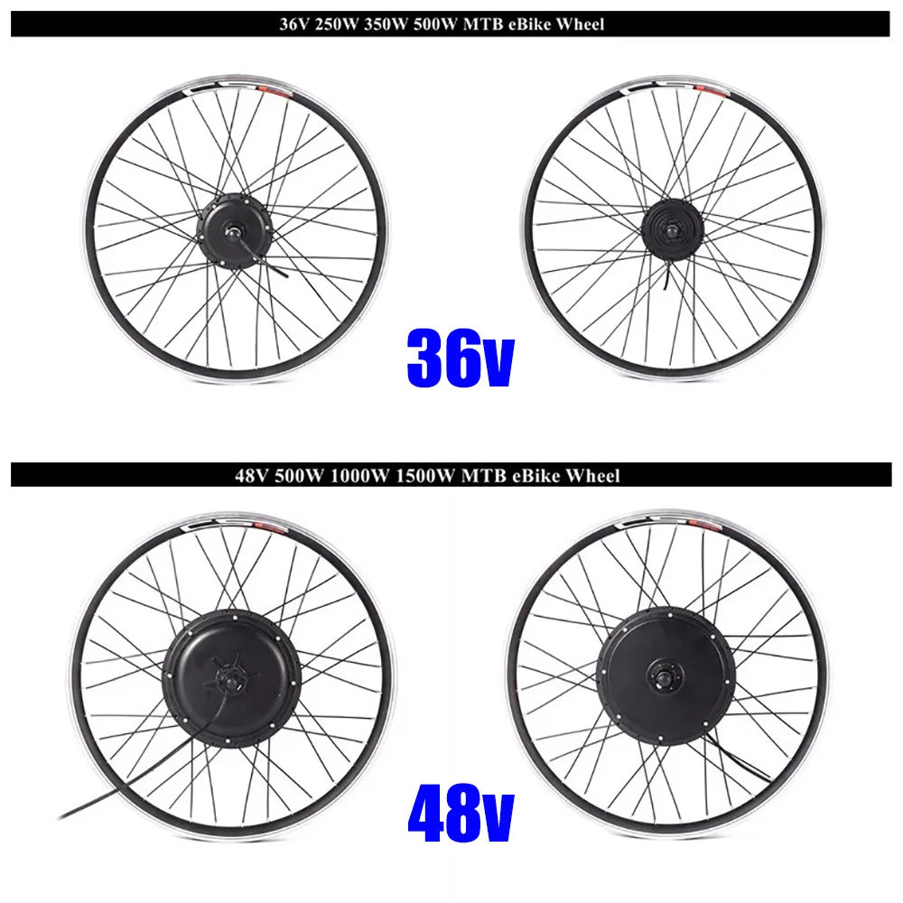 Kit de conversie bicicletă electrică, 48V 1000W, 20in