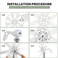 2000W Windturbine, kostenloser Laderegler, geeignet für Yachten und Bauernhöfe.