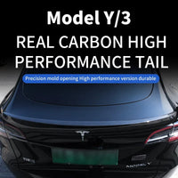 Spoilerul de portbagaj Tesla Model Y din fibră de carbon, fibră de carbon reală, instalare ușoară.