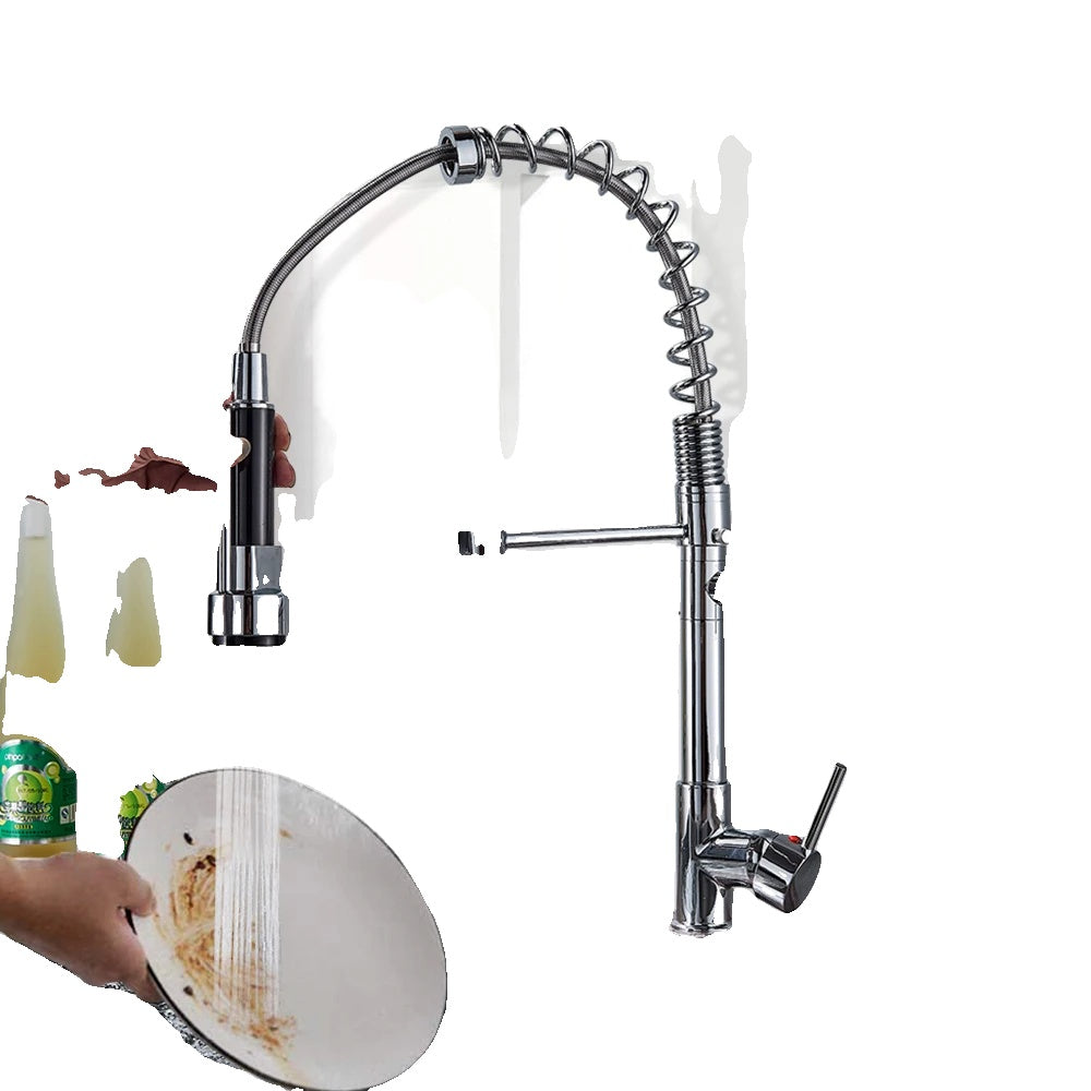 Kitchen Faucet, Dual Outlet Spouts, 360 Swivel