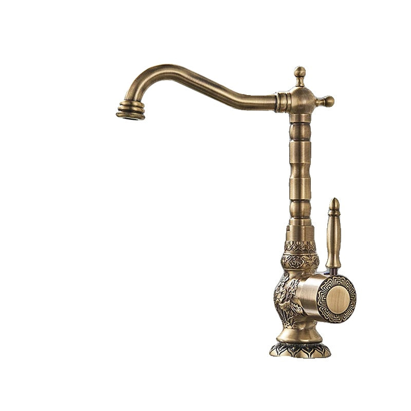 Bathroom Faucet, Antique Brass, 360 Rotation
