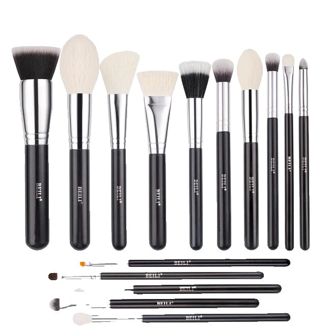 Make-up kwasten set, Professioneel, Natuurlijk geitenhaar