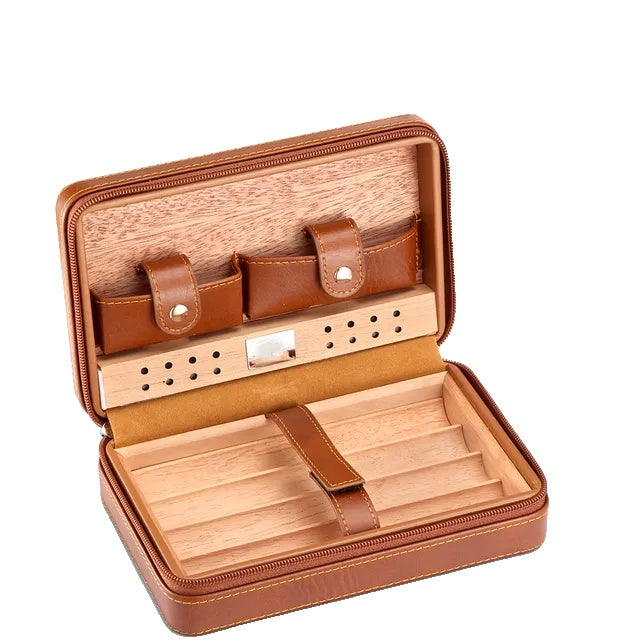 Cigar Humidor Box, Portable, Cedar Wood