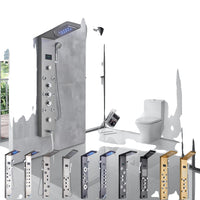 Shower Panel Tower, LED Shower System, SPA Massage