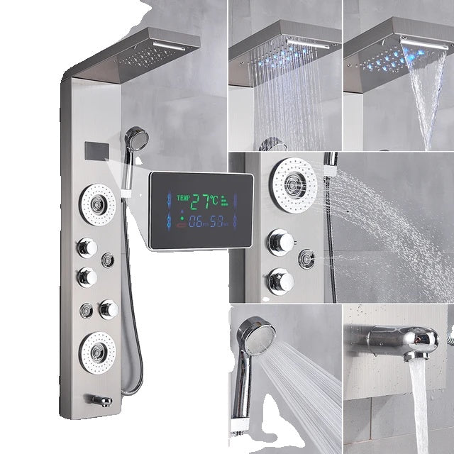 Shower Panel Tower, LED Shower System, SPA Massage