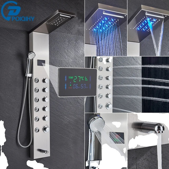 Shower Panel Tower, LED Shower System, SPA Massage