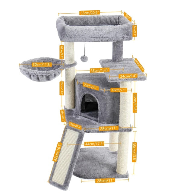Kissapuu-torni, raapimispylväät, huonekalujen suojaaminen