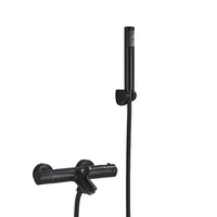 Thermostatic Bathtub Faucet, Matte Black, Wall Mounted