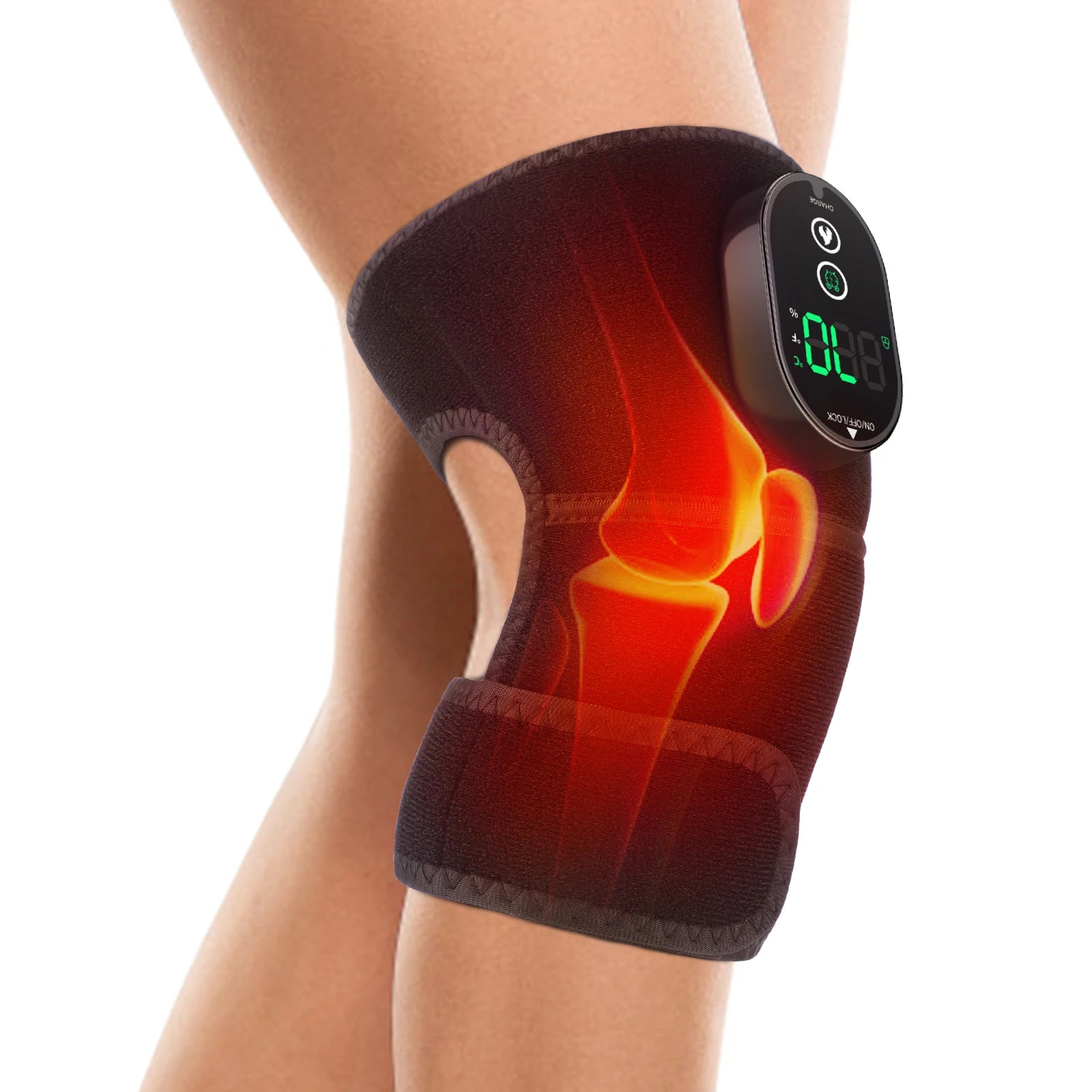 Masajul genunchiului cu vibrator, 3 în 1, ameliorarea durerii de osteoartrită