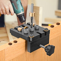Woodworking Set, 3-in-1 Functionality, Adjustable Drill Guide