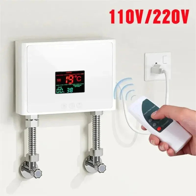 Electric Water Heater, 3000W Power, Touch Panel Remote Control