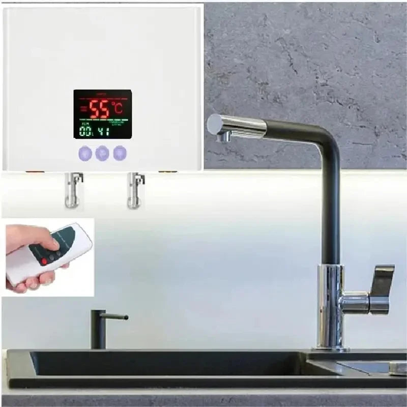 Electric Water Heater, 3000W Power, Touch Panel Remote Control