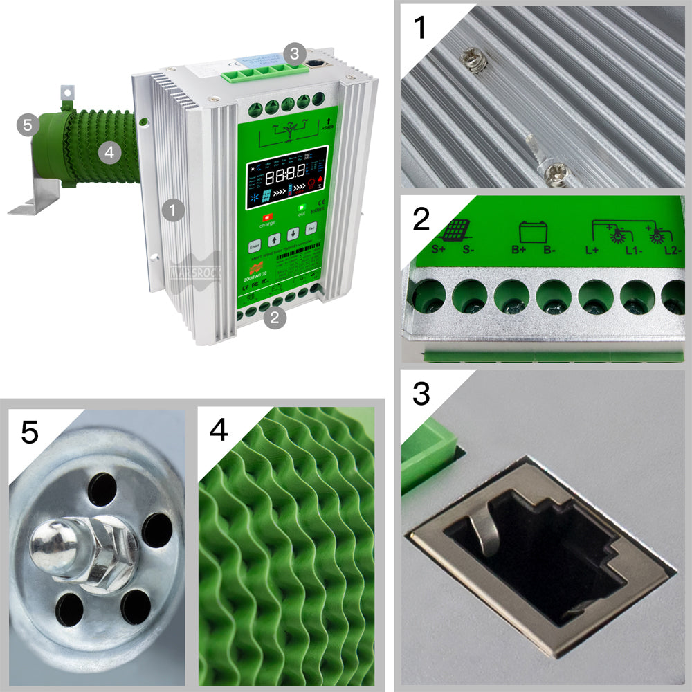 Hybrid Wind Solar Laderegler, MPPT Platine, Wifi Monitor