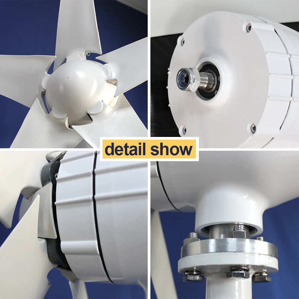 Windturbinegenerator, 3000W vermogensopbrengst, gratis MPPT-regelaar