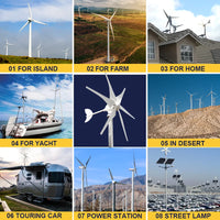 Wind Turbine Generator, 3000w Power Output, Free Energy Generation