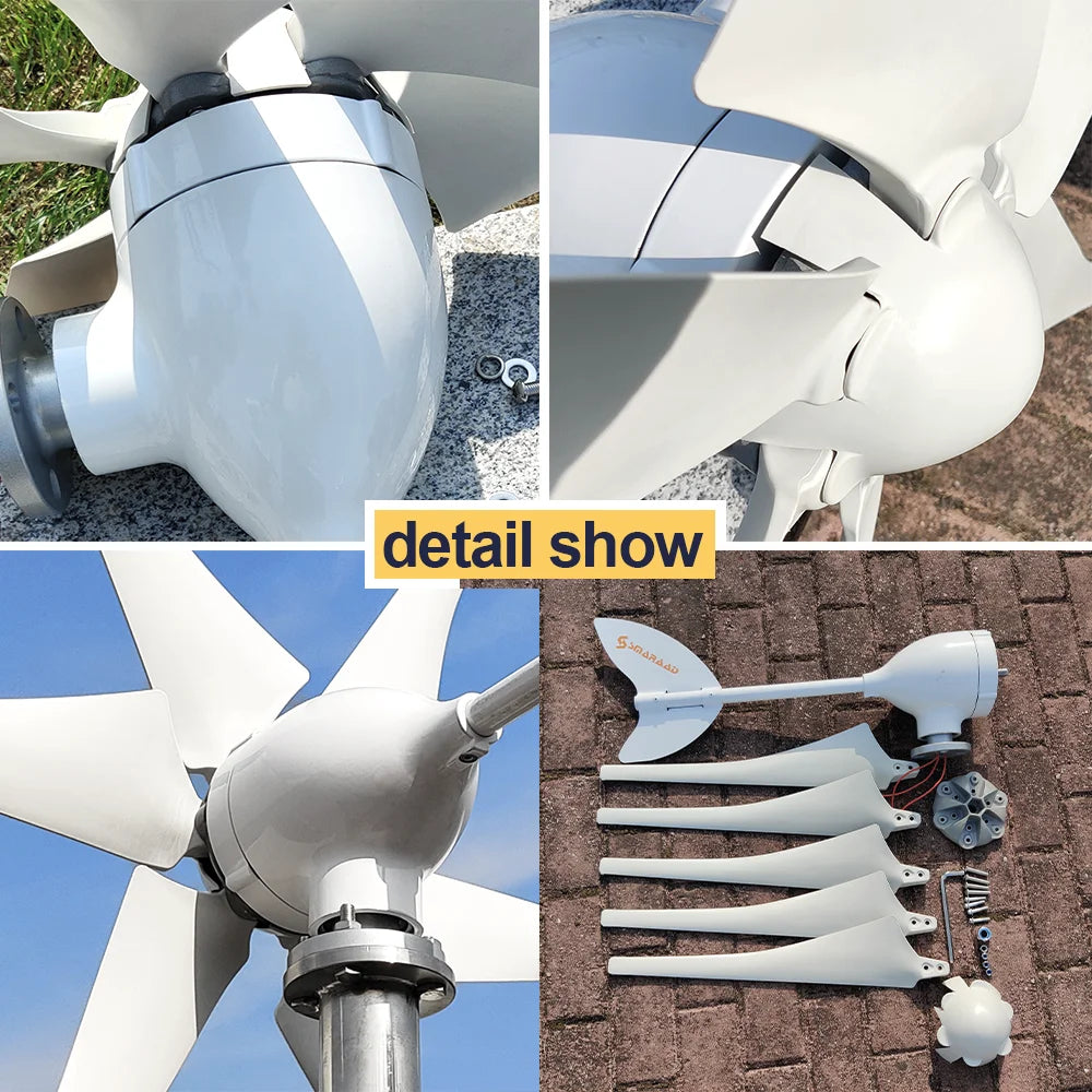 Wind Turbine Generator, 3000w Power Output, Free Energy Generation