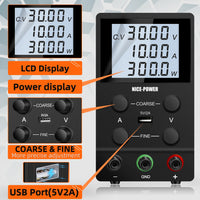 Laboratory DC Power Supply, Adjustable Voltage, Current Regulator