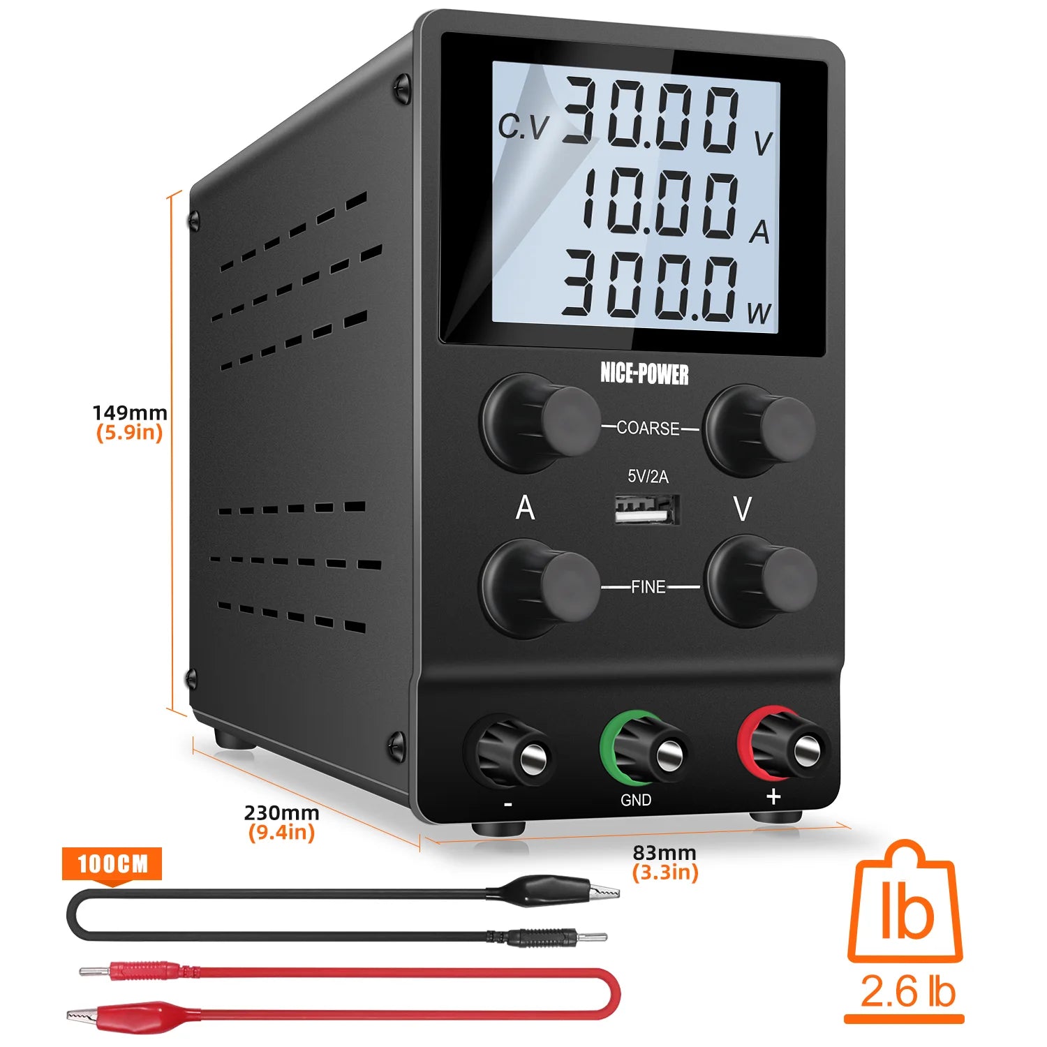 Laboratory DC Power Supply, Adjustable Voltage, Current Regulator