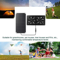 Solar Exhaust Fan, 30W Power, Dual Cooling Fans