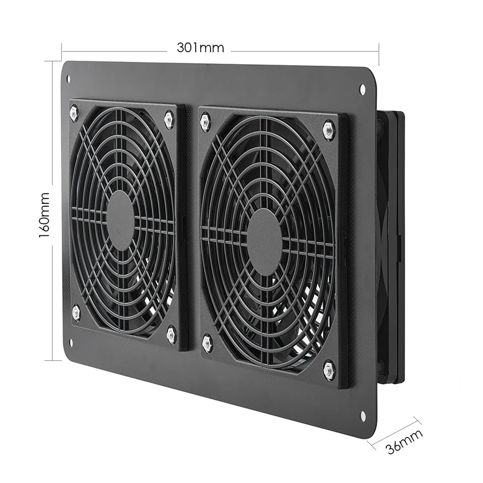 Solar Exhaust Fan, 30W Power, Dual Cooling Fans