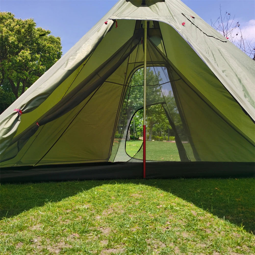 Camping Teepee Tent, Waterproof, Stove Jack