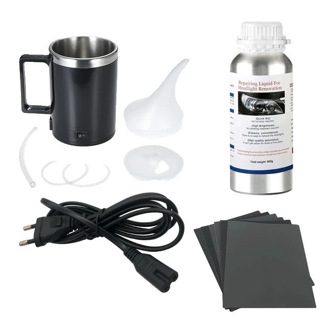 Koplamp Restauratie Kit, 800ML Vloeibaar Polymeer, Autoverzorgingsgereedschap