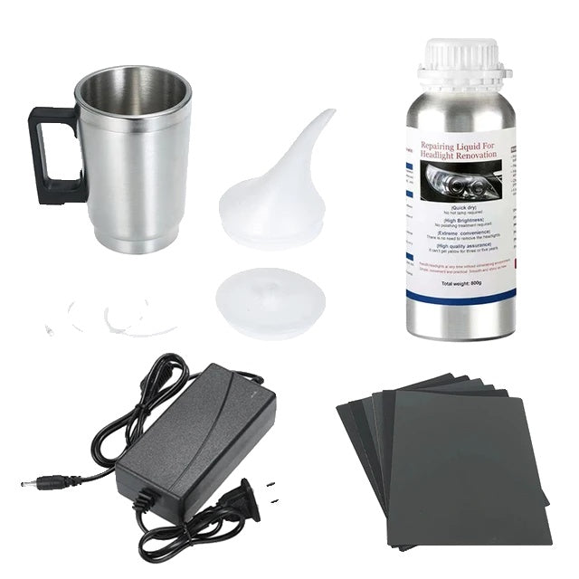 Kit de restaurare a farurilor, polimer lichid de 800ML, instrument de îngrijire auto