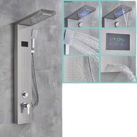 LED Shower Panel, Waterfall Rain Shower, SPA Massage Jet