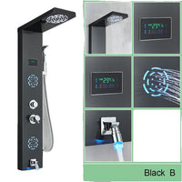 LED Shower Panel, Waterfall Rain Shower, SPA Massage Jet