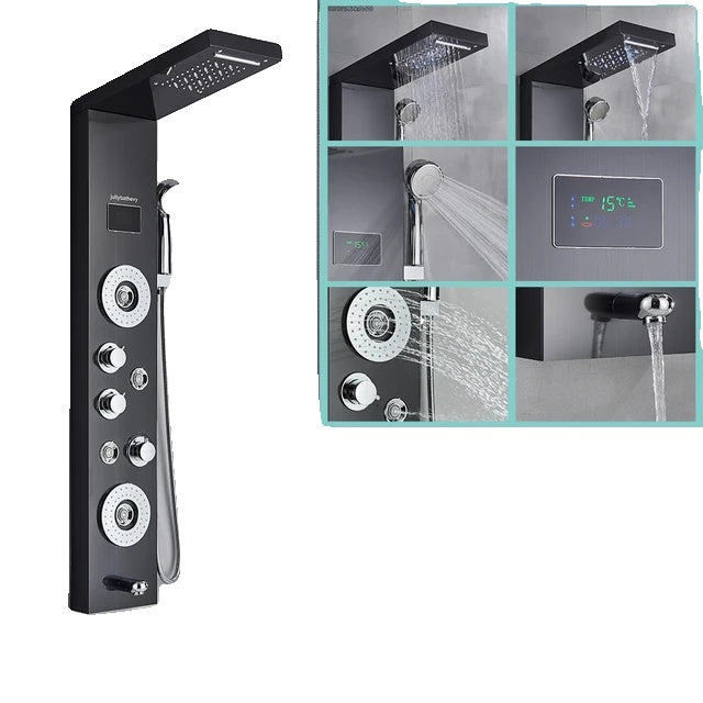 LED Shower Panel, Waterfall Rain Shower, SPA Massage Jet