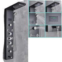 LED Shower Panel, Waterfall Rain Shower, SPA Massage Jet