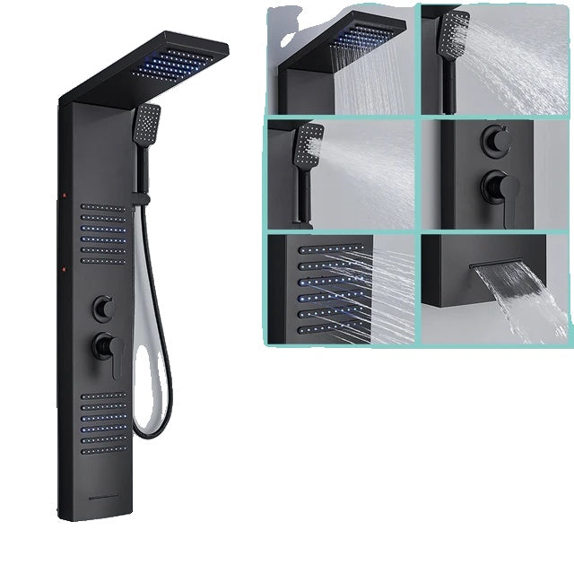 LED Shower Panel, Waterfall Rain Shower, SPA Massage Jet