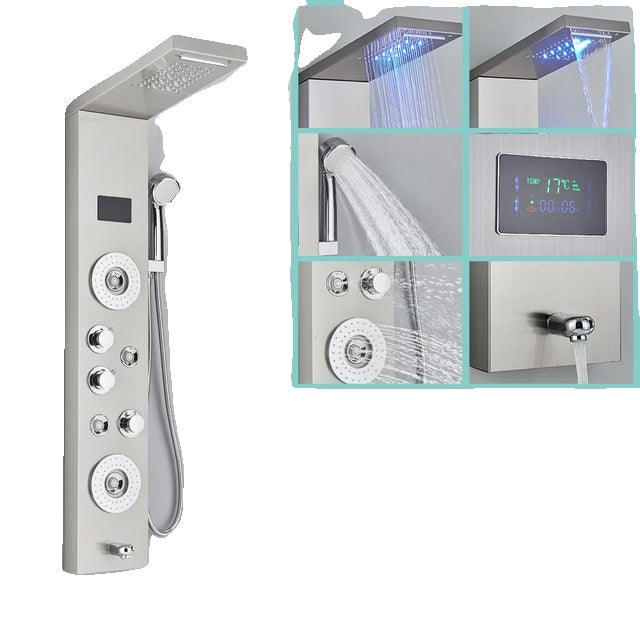 LED Shower Panel, Waterfall Rain Shower, SPA Massage Jet