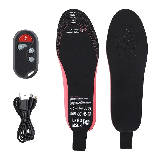 Heated Insoles, 2100mAh Battery, Remote Control