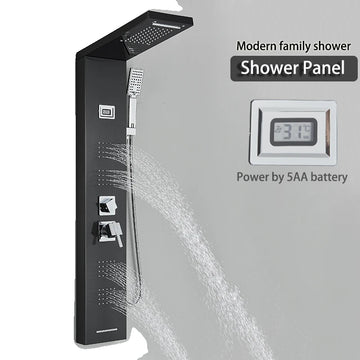 Shower Panel Tower System, Wall Mounted, Temperature Screen