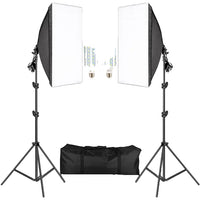 Kituri de iluminat pentru fotografie, iluminare cu softbox, sistem de lumină profesional.