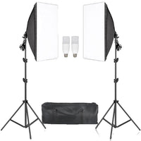 Kituri de iluminat pentru fotografie, iluminare cu softbox, sistem de lumină profesional.