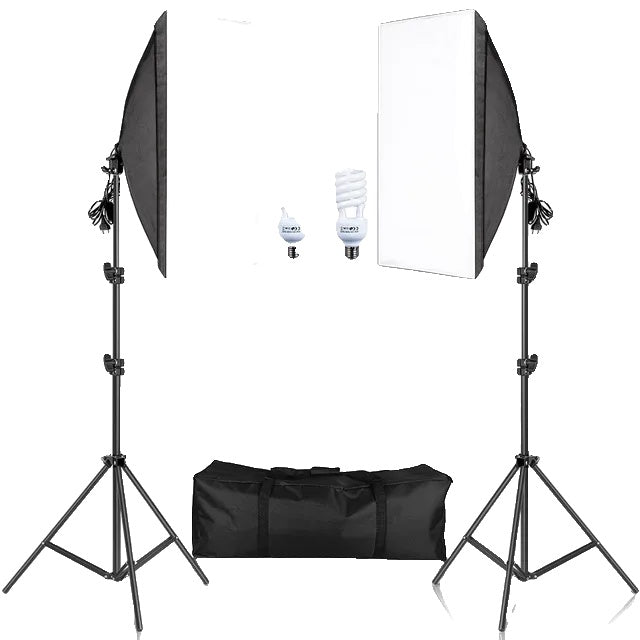 Fotobelysningssatser, Softbox-belysning, Professionellt ljussystem