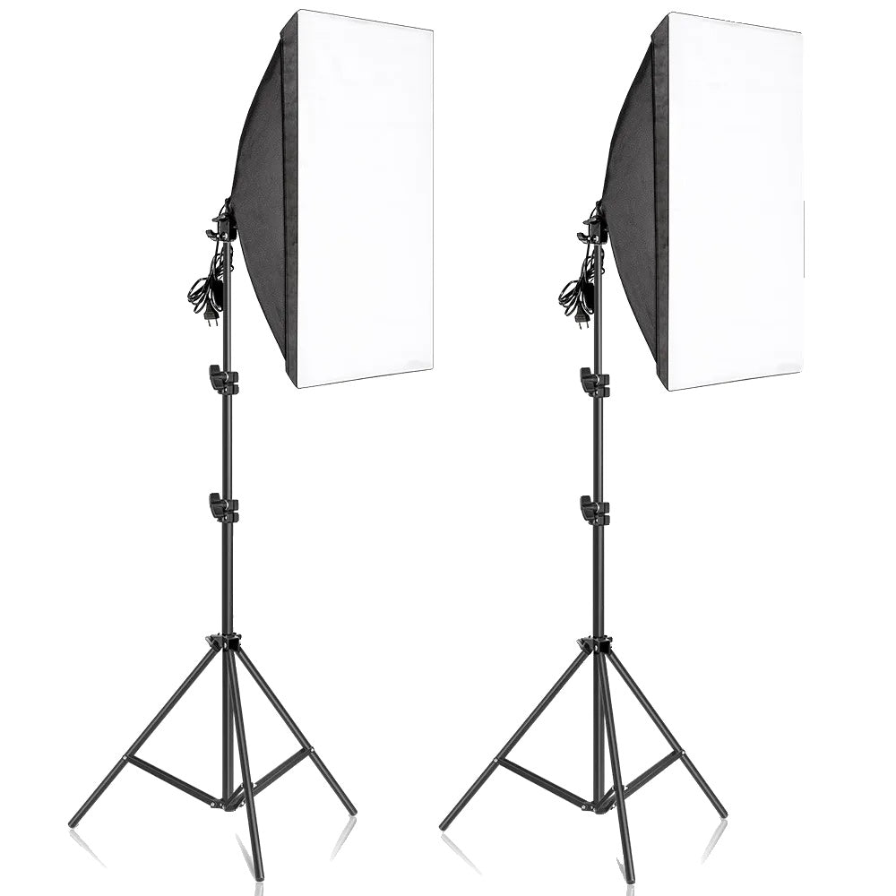 Fotograferings Softbox Belysningskit, 50x70CM, Kontinuerligt Ljussystem