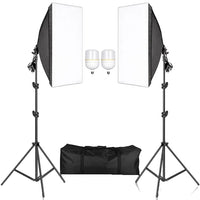 Kituri de iluminare cu softbox pentru fotografie, 50x70CM, sistem de lumină continuă