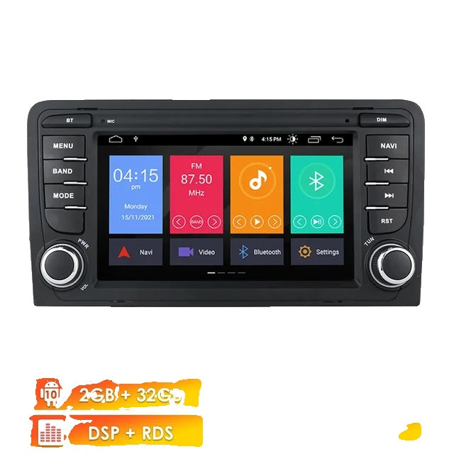 Audi A3 Car Multimedia Player, Android 10, GPS Navigation