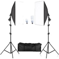 Softbox de fotografie, sistem de lumină continuă, trepied cu suport de 2M.