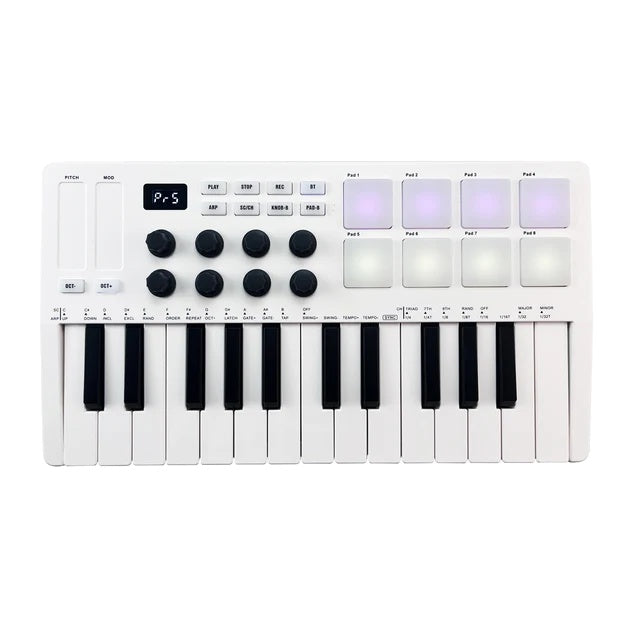 Claviatură controler MIDI, portabilă, tastatură USB