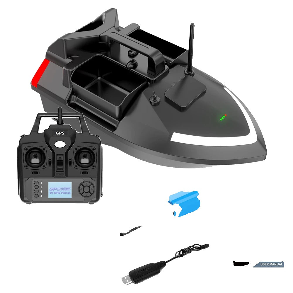 GPS Fishing Bait Boat, 500m Remote Control, Dual Motor