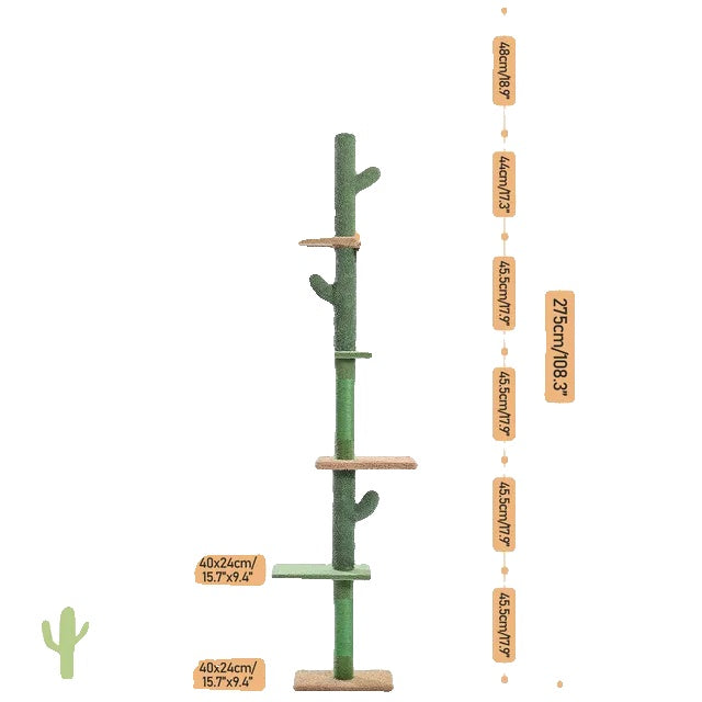 Katzenbaum, höhenverstellbar, natürlicher Kratzpfosten