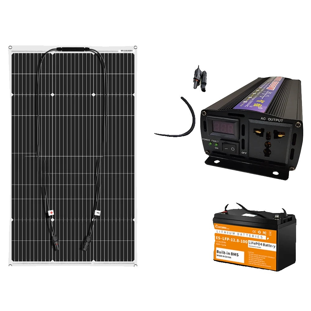 Solsystem, komplett kit, 2000W