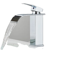 Basin Sink Faucet, Waterfall Design, Deck Mounted